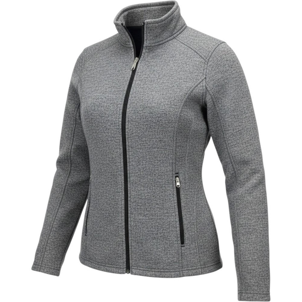Spyder Womens Full Zip Sweater Fleece Jacket Gray Heathered Activewear XL